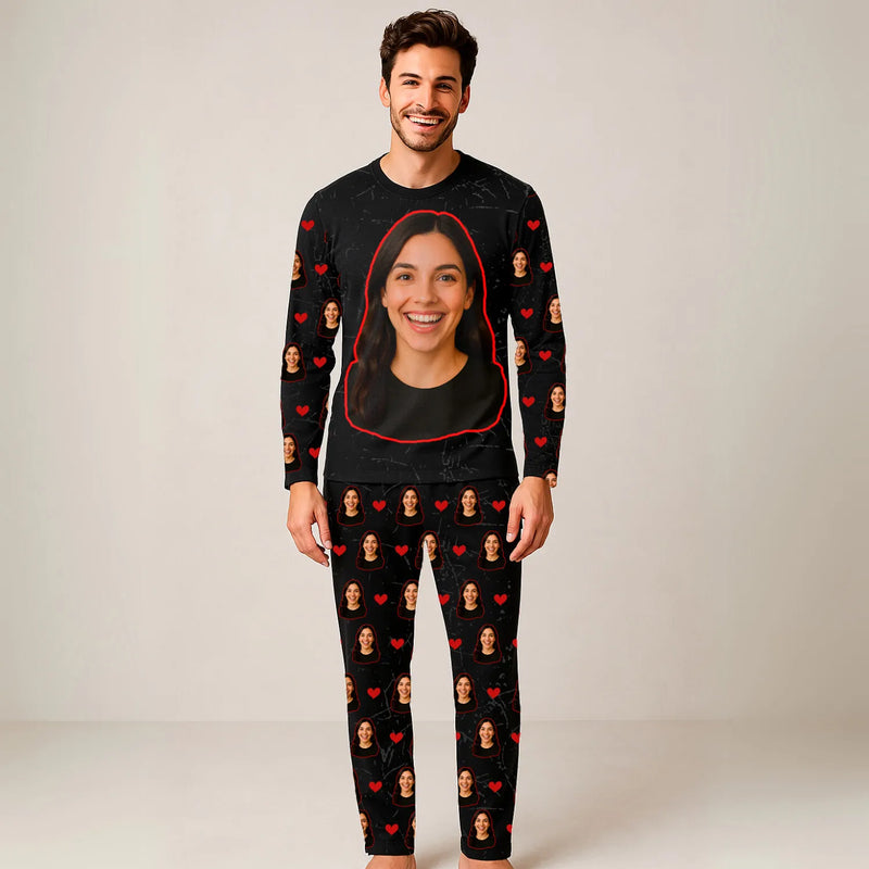 Pijama Masculino Personalizado com Rosto Grande - Personalize com Sua Foto Favorita